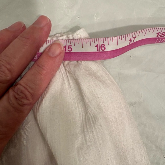 JM Collection White Embroidered A-Line Skirt size XL elastic waist - Picture 5 of 8